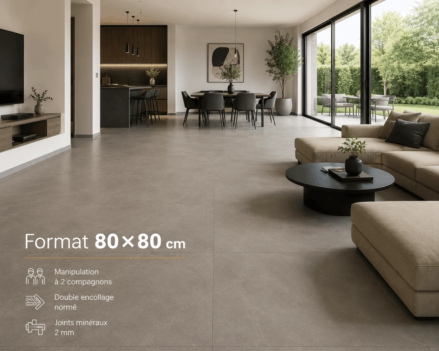 Pose grand format 80×80