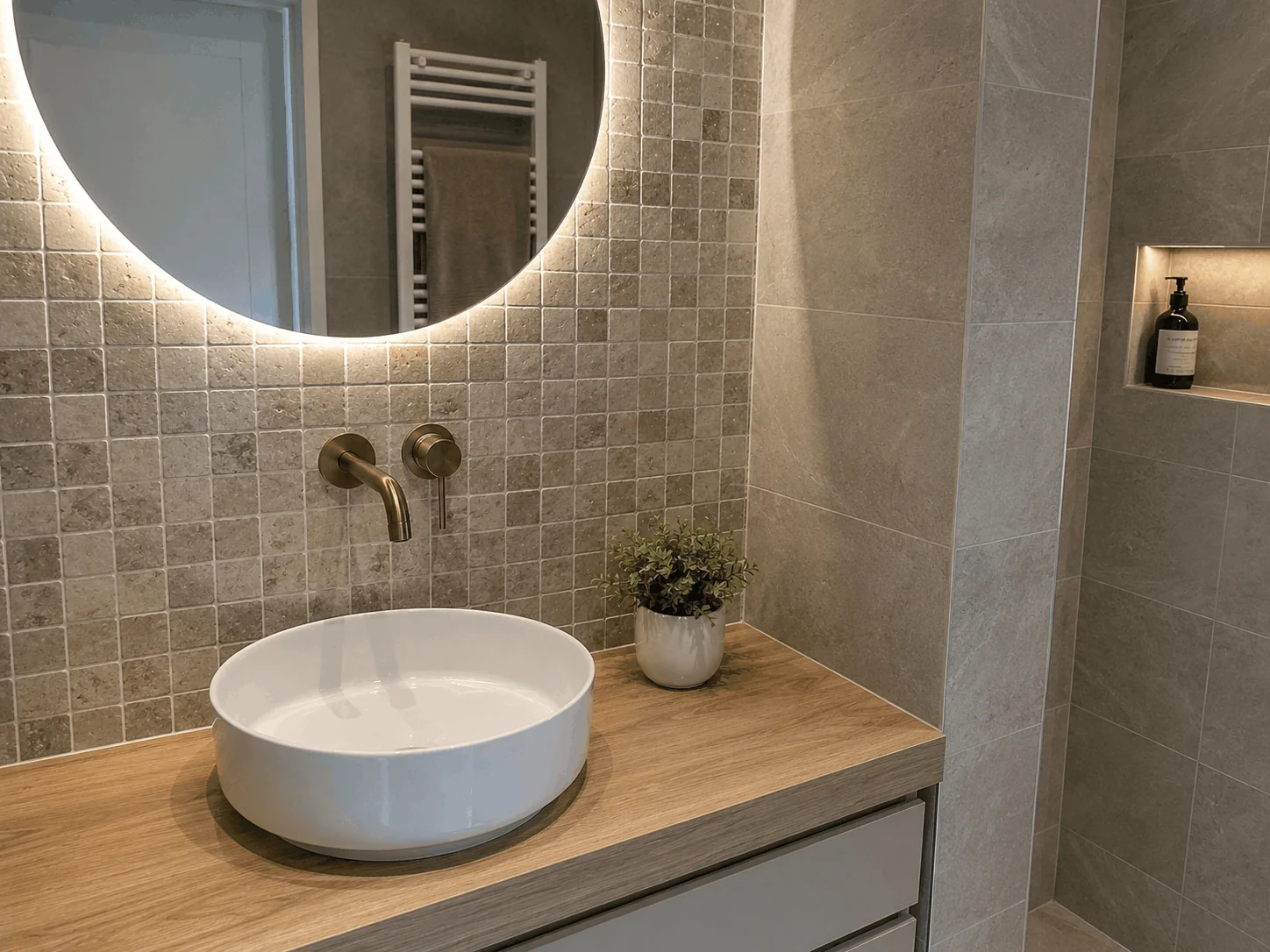 Mosaïque douche italienne