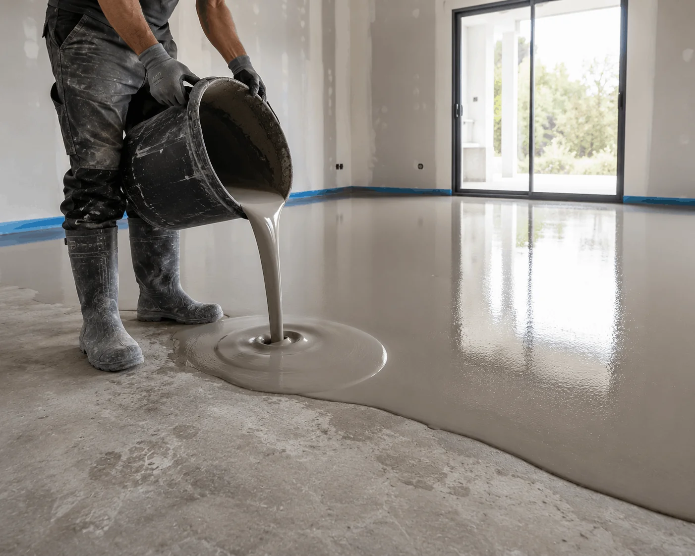 Ragréage autolissant fibré