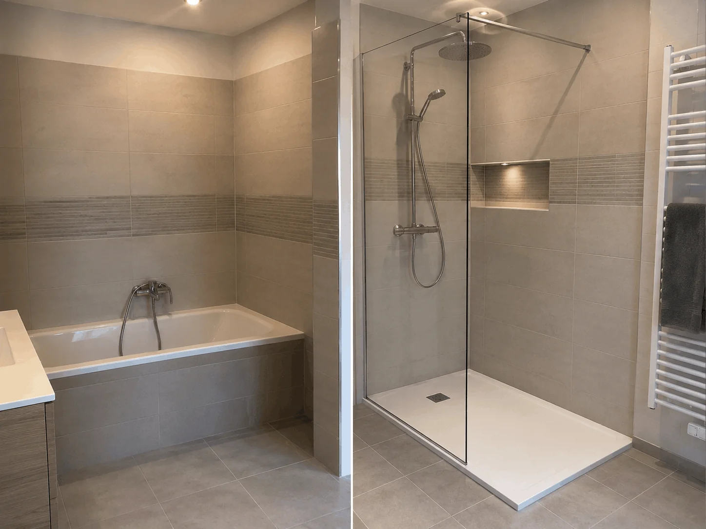 Transformation baignoire en douche italienne