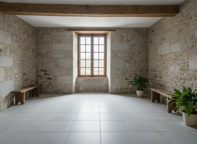 Rénovation du sol d'une maison de ville ancienne à Alençon avec chape désolidarisée et grès cérame