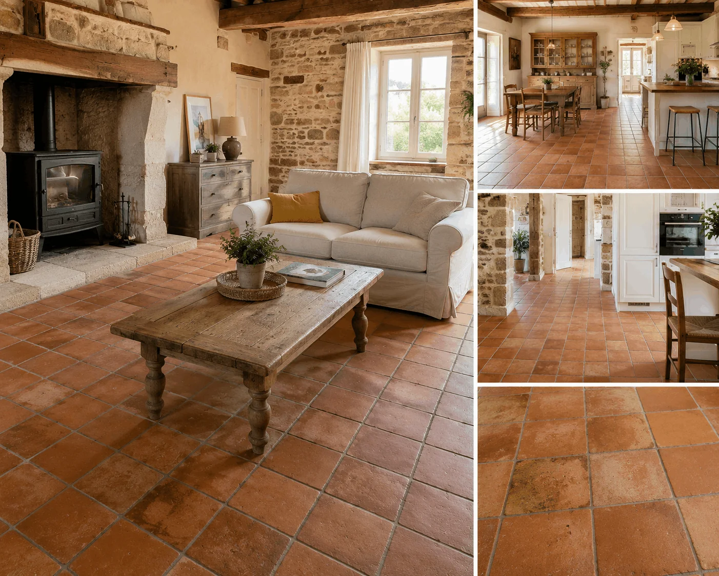 Rénovation longère du XIXe siècle avec sol en tomette à Argentré